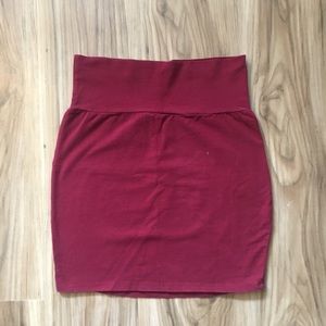 Charlotte Russe Maroon Mini Skirt Medium